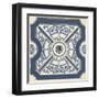 Indigo Motif I-June Vess-Framed Art Print