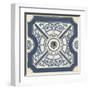 Indigo Motif I-June Vess-Framed Art Print