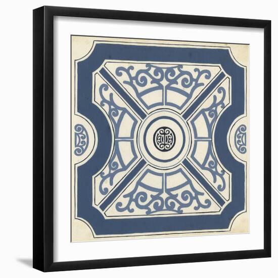 Indigo Motif I-June Vess-Framed Art Print