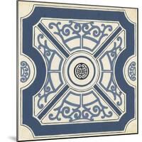 Indigo Motif I-June Vess-Mounted Art Print