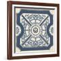 Indigo Motif I-June Vess-Framed Art Print