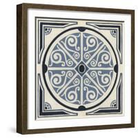 Indigo Motif II-June Vess-Framed Art Print