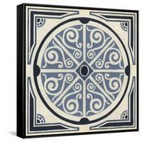 Indigo Motif II-June Vess-Framed Stretched Canvas