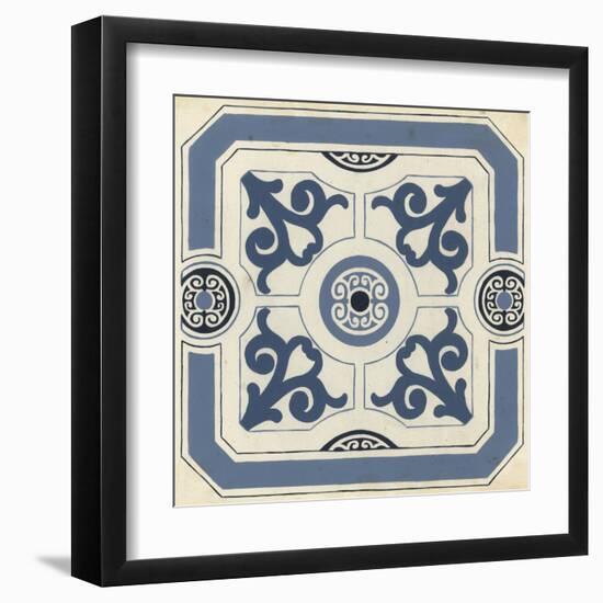 Indigo Motif III-June Vess-Framed Art Print