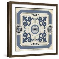 Indigo Motif III-June Vess-Framed Art Print