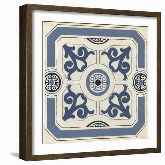 Indigo Motif III-June Vess-Framed Art Print