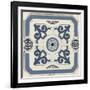 Indigo Motif III-June Vess-Framed Art Print