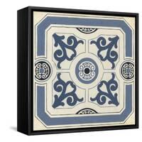 Indigo Motif III-June Vess-Framed Stretched Canvas