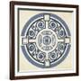 Indigo Motif IV-June Vess-Framed Art Print