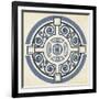 Indigo Motif IV-June Vess-Framed Art Print