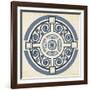 Indigo Motif IV-June Vess-Framed Art Print