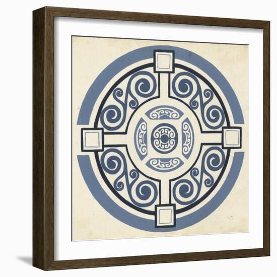 Indigo Motif IV-June Vess-Framed Art Print