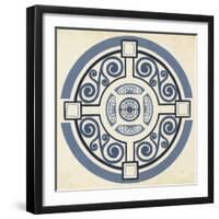 Indigo Motif IV-June Vess-Framed Art Print