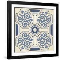 Indigo Motif IX-June Vess-Framed Art Print