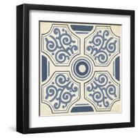 Indigo Motif IX-June Vess-Framed Art Print