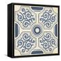 Indigo Motif IX-June Vess-Framed Stretched Canvas