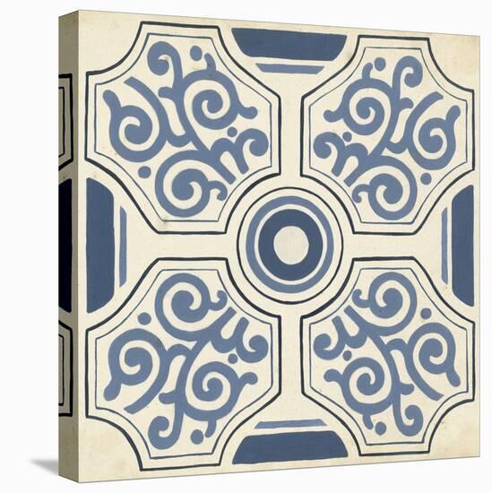 Indigo Motif IX-June Vess-Stretched Canvas