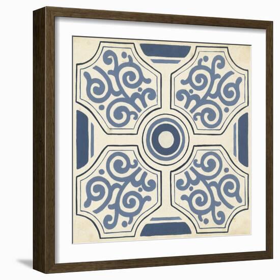 Indigo Motif IX-June Vess-Framed Art Print