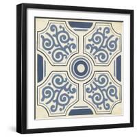 Indigo Motif IX-June Vess-Framed Art Print