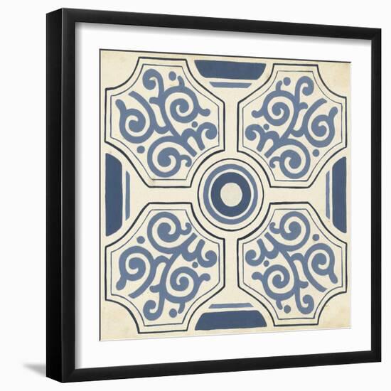 Indigo Motif IX-June Vess-Framed Art Print