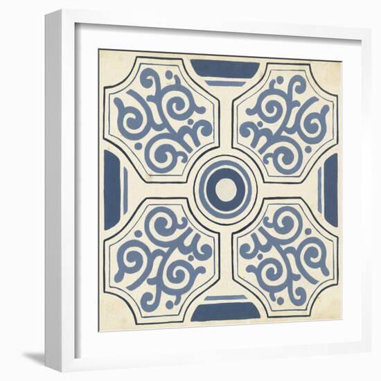 Indigo Motif IX-June Vess-Framed Art Print