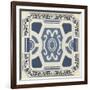 Indigo Motif V-June Vess-Framed Art Print