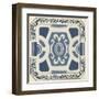 Indigo Motif V-June Vess-Framed Art Print