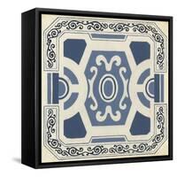 Indigo Motif V-June Vess-Framed Stretched Canvas