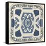 Indigo Motif V-June Vess-Framed Stretched Canvas