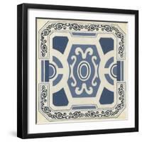 Indigo Motif V-June Vess-Framed Art Print