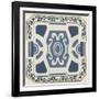 Indigo Motif V-June Vess-Framed Art Print