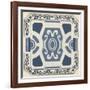 Indigo Motif V-June Vess-Framed Art Print