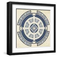 Indigo Motif VI-June Vess-Framed Art Print