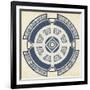 Indigo Motif VI-June Vess-Framed Art Print