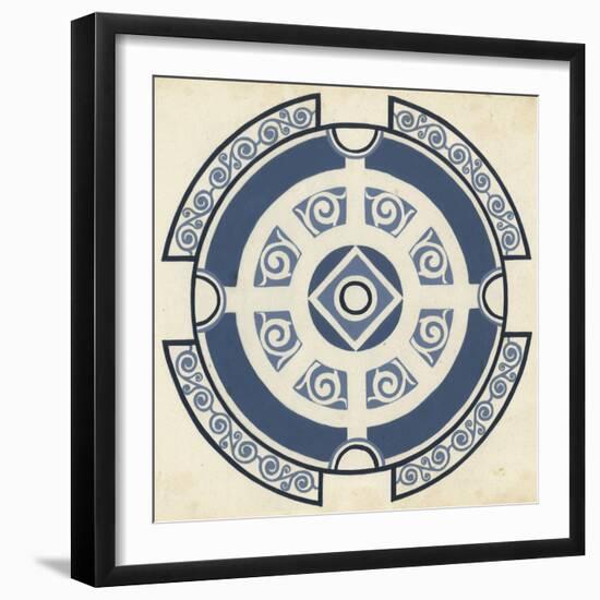 Indigo Motif VI-June Vess-Framed Art Print