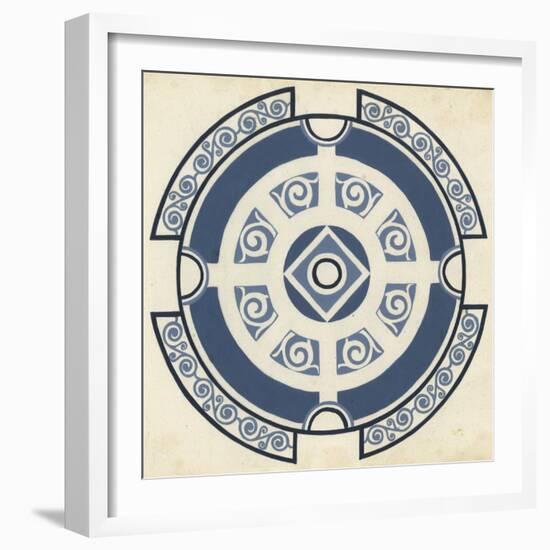 Indigo Motif VI-June Vess-Framed Art Print