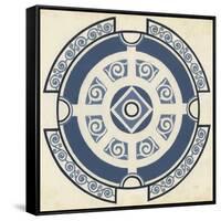 Indigo Motif VI-June Vess-Framed Stretched Canvas