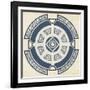 Indigo Motif VI-June Vess-Framed Art Print