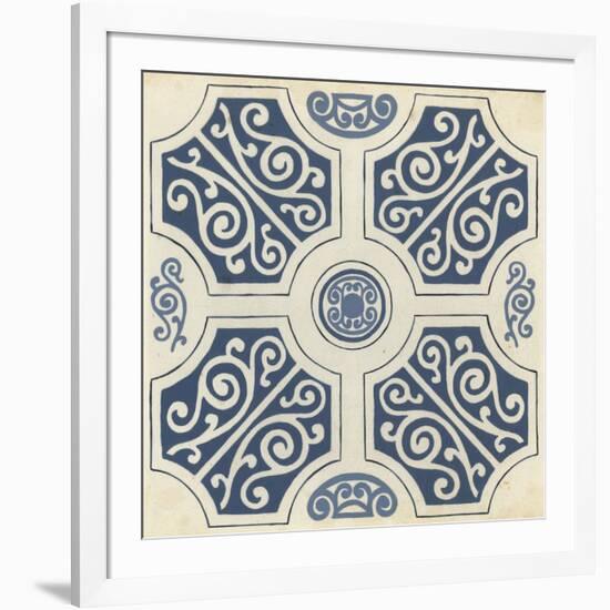 Indigo Motif VII-June Vess-Framed Art Print