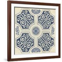 Indigo Motif VII-June Vess-Framed Art Print