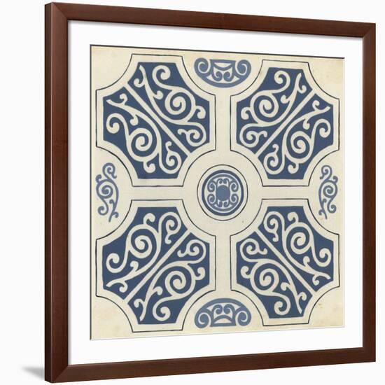 Indigo Motif VII-June Vess-Framed Art Print