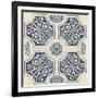 Indigo Motif VII-June Vess-Framed Art Print