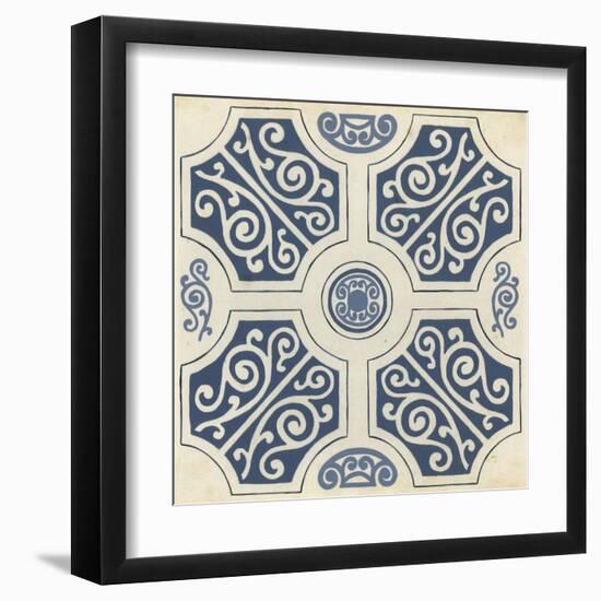 Indigo Motif VII-June Vess-Framed Art Print