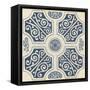 Indigo Motif VII-June Vess-Framed Stretched Canvas