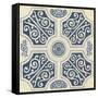 Indigo Motif VII-June Vess-Framed Stretched Canvas