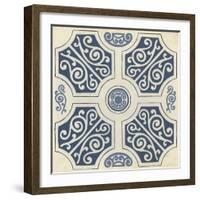 Indigo Motif VII-June Vess-Framed Art Print