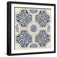 Indigo Motif VII-June Vess-Framed Art Print