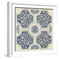 Indigo Motif VII-June Vess-Framed Art Print