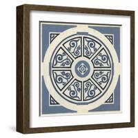 Indigo Motif VIII-June Vess-Framed Art Print