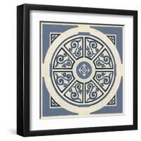 Indigo Motif VIII-June Vess-Framed Art Print